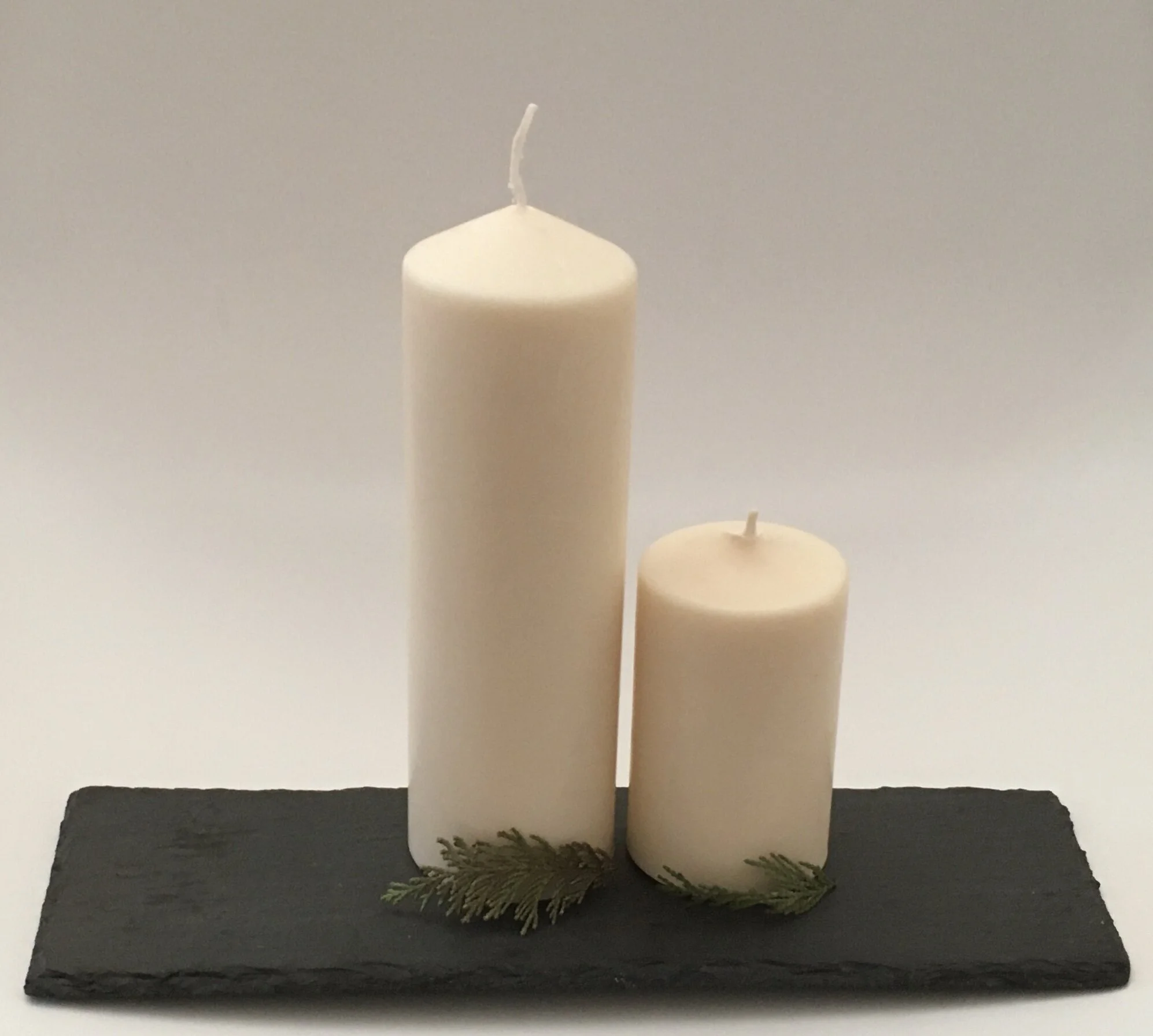 Natural rapeseed wax pillar candles from Aerende