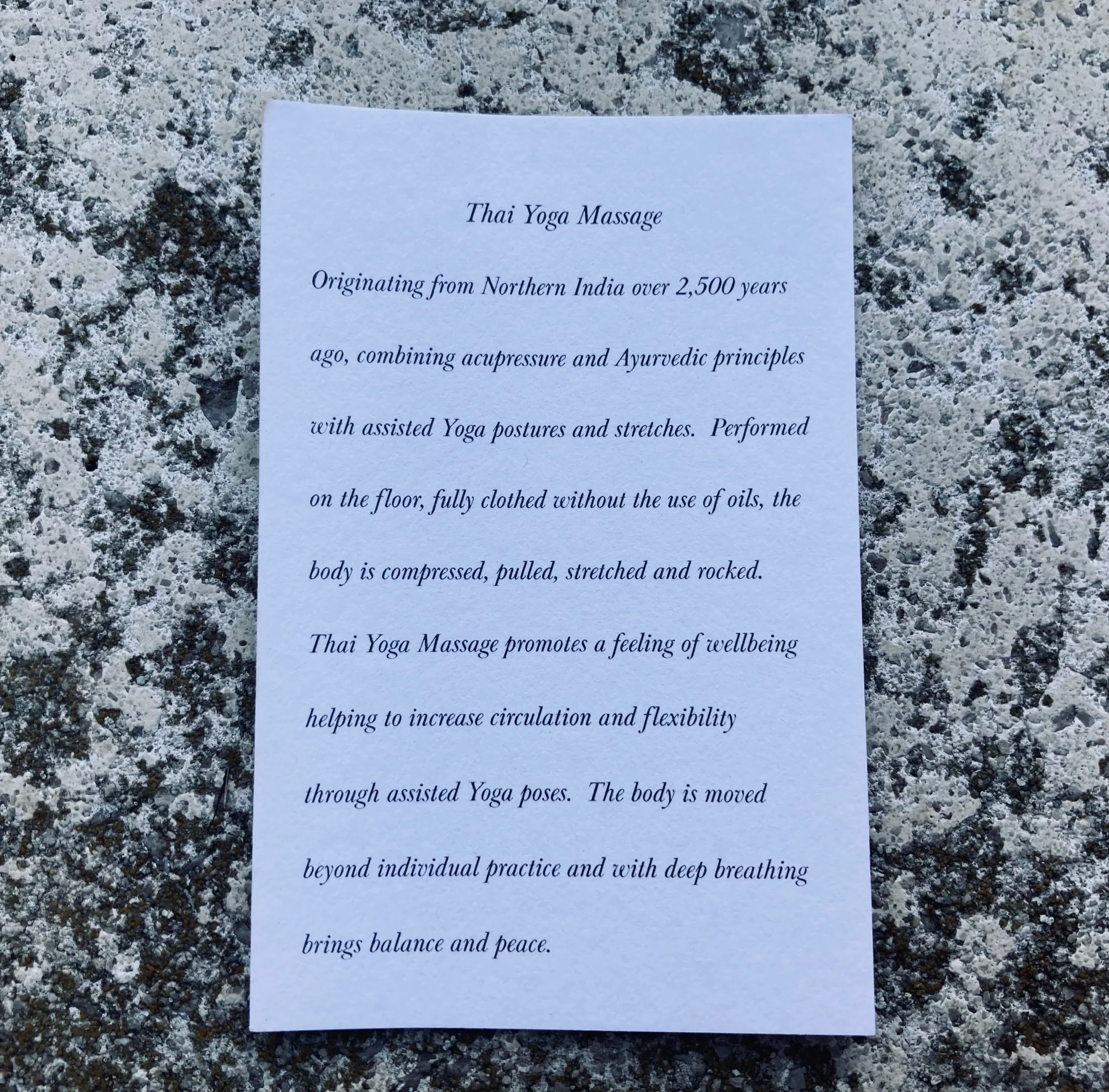 Thai Yoga Massage