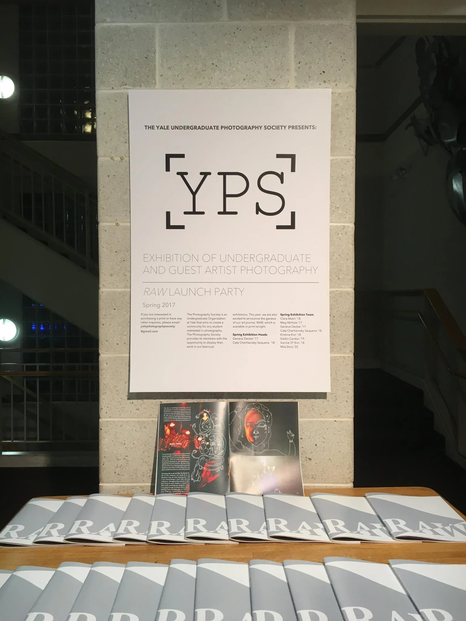 The exhibition. Photos courtesy Yale Photography Society. 