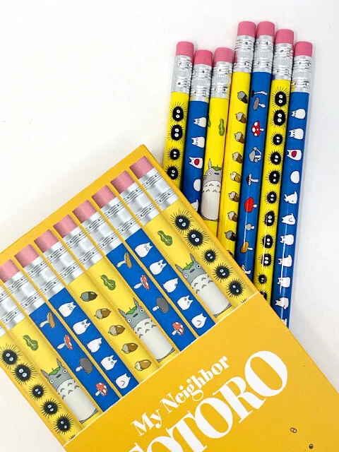 TOTORO PENCILS AND ERASERS