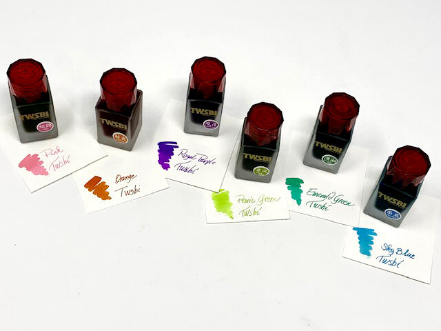 TWSBI BOTTLED INK - 18 ml in a fine frosted glass bottle.