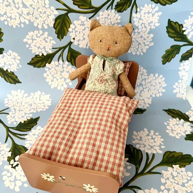 MAILEG LITTLE KITTEN AND TEDDY BED