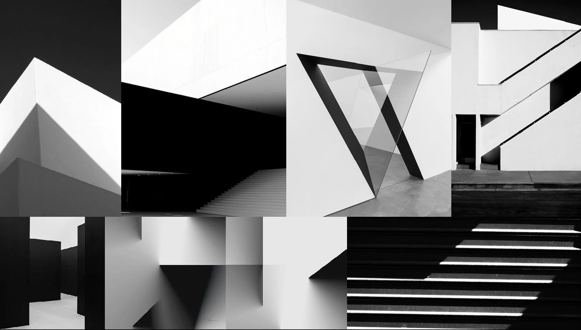 Elements that reflect light and capture it.