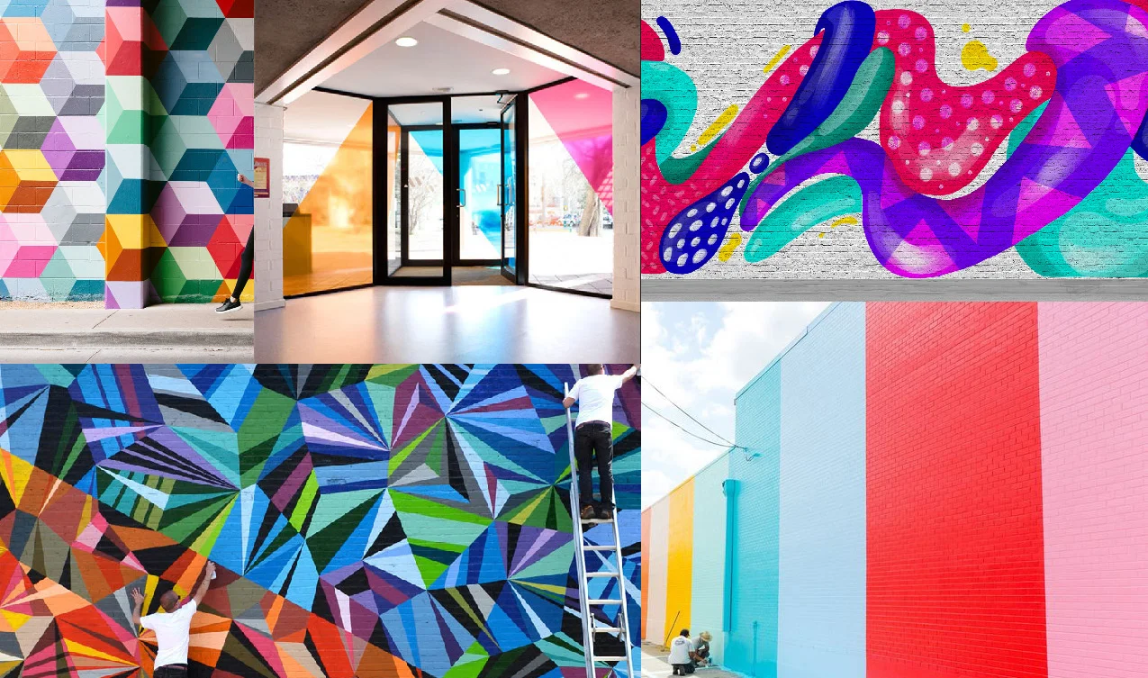  Splashing the city with color and converting it to a vibrant, enticing place. 