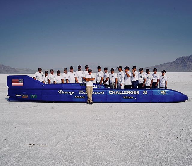 The C2 crew has arrived on the salt! We plan on making our first run tomorrow morning. Check out our Twitter account (@thompsonlsr) for live updates from the start line. 
#thompsonlsr #challenger2 #speedweek #saltflats #bonneville #optimabatteries #b