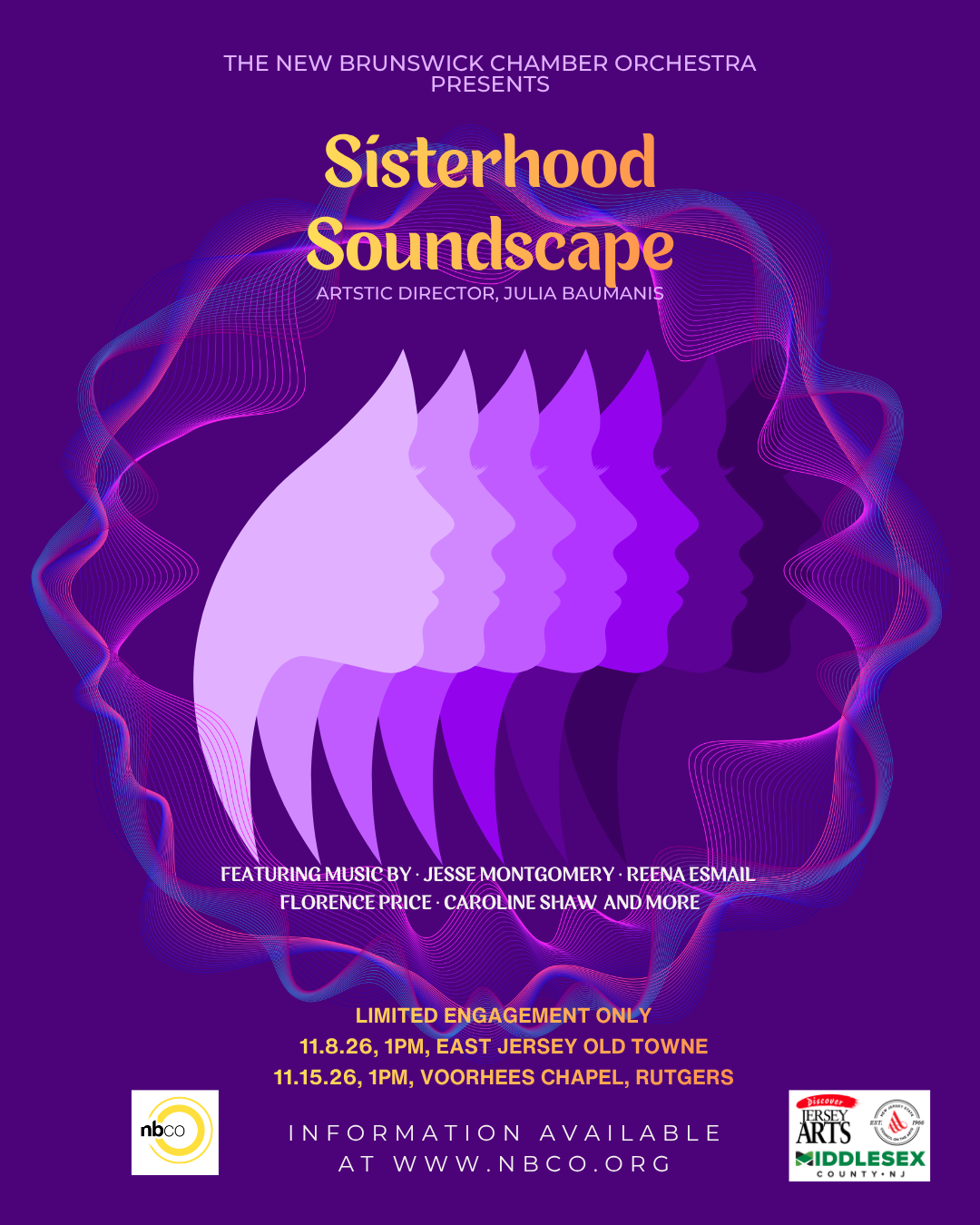11.8.26, 1pm, East Jersey Old Towne: Sisterhood Soundscape- Featuring the Music of Female Composers