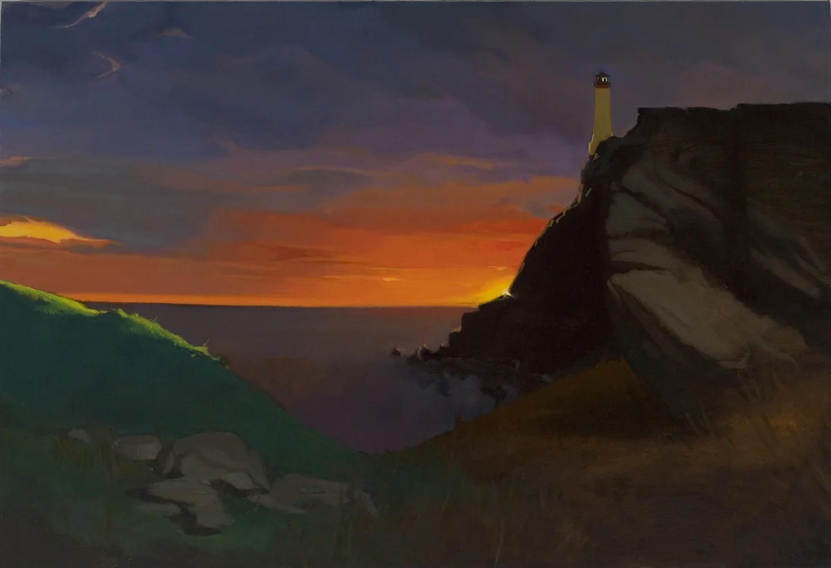 Lighthouse on cliffs