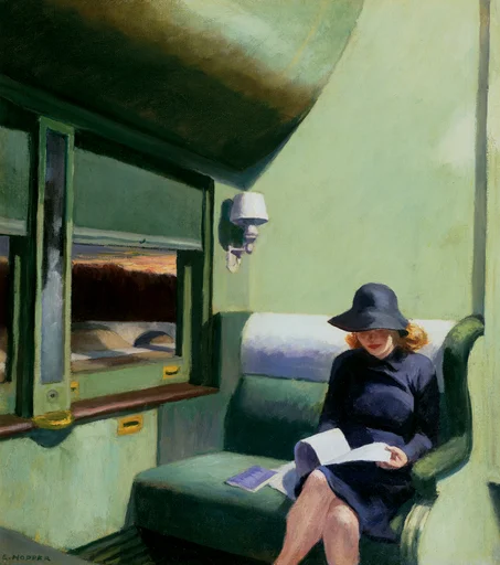 Edward Hopper, Compartment C, Car 293 , 1938.