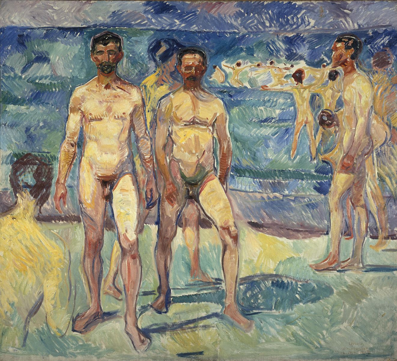 Edvard Munch's Bathing Men , 1907-1908.