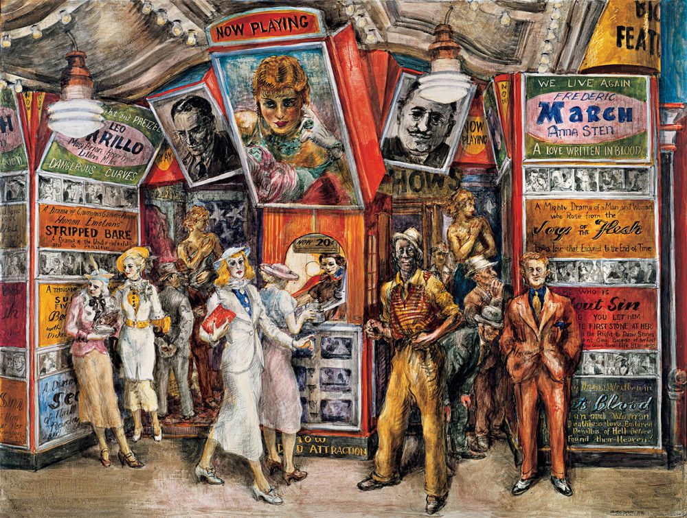 Reginald Marsh (1898-1954). Twenty Cent Movie , 1935 