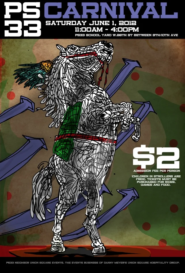 The horse is a fine design element.