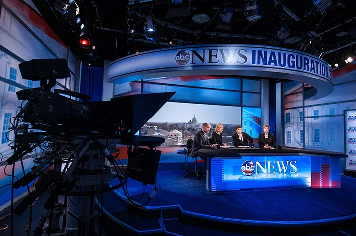  ABC News covers the second Presidential Inauguration of Barack Obama in a Washington D.C. studio.&nbsp; Jan. 22, 2013 