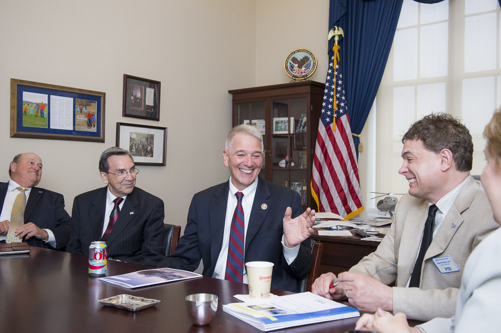Rep. Ralph Abraham jokes with constituents from his home state of Louisiana at a meeting on Capitol Hill. April 27, 2016