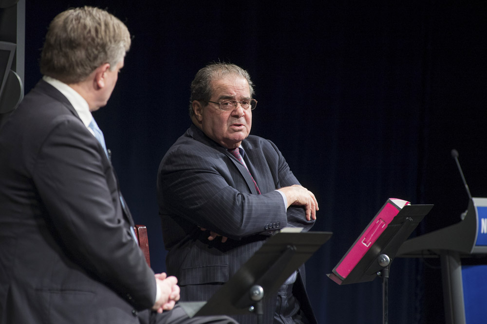 U.S. Supreme Court Justice Antonin Scalia discusses his book, "Reading Law: Interpretation of Legal Texts" with his co-author Professor Bryan A. Garner. March 5, 2015