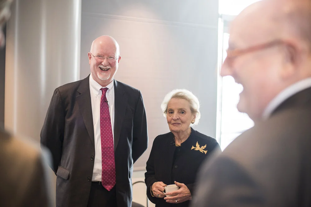 Former Secretary of State Madeleine Albright meets with experts from the U.S. State Department's Office of Religion and Global Affairs. March 3, 2015