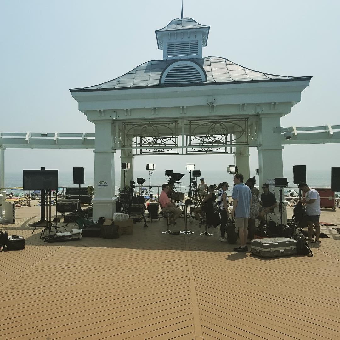 Just a day of live news and a special on tourism from the beach. (The after for the packing image, photo by Phil Alongi) @njtvnewsrooom #NJTVIYN #NJTVNews