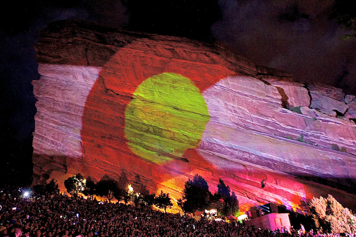 Projection mapping during big Gigantic's set (Photo Credit: Robert Castro)