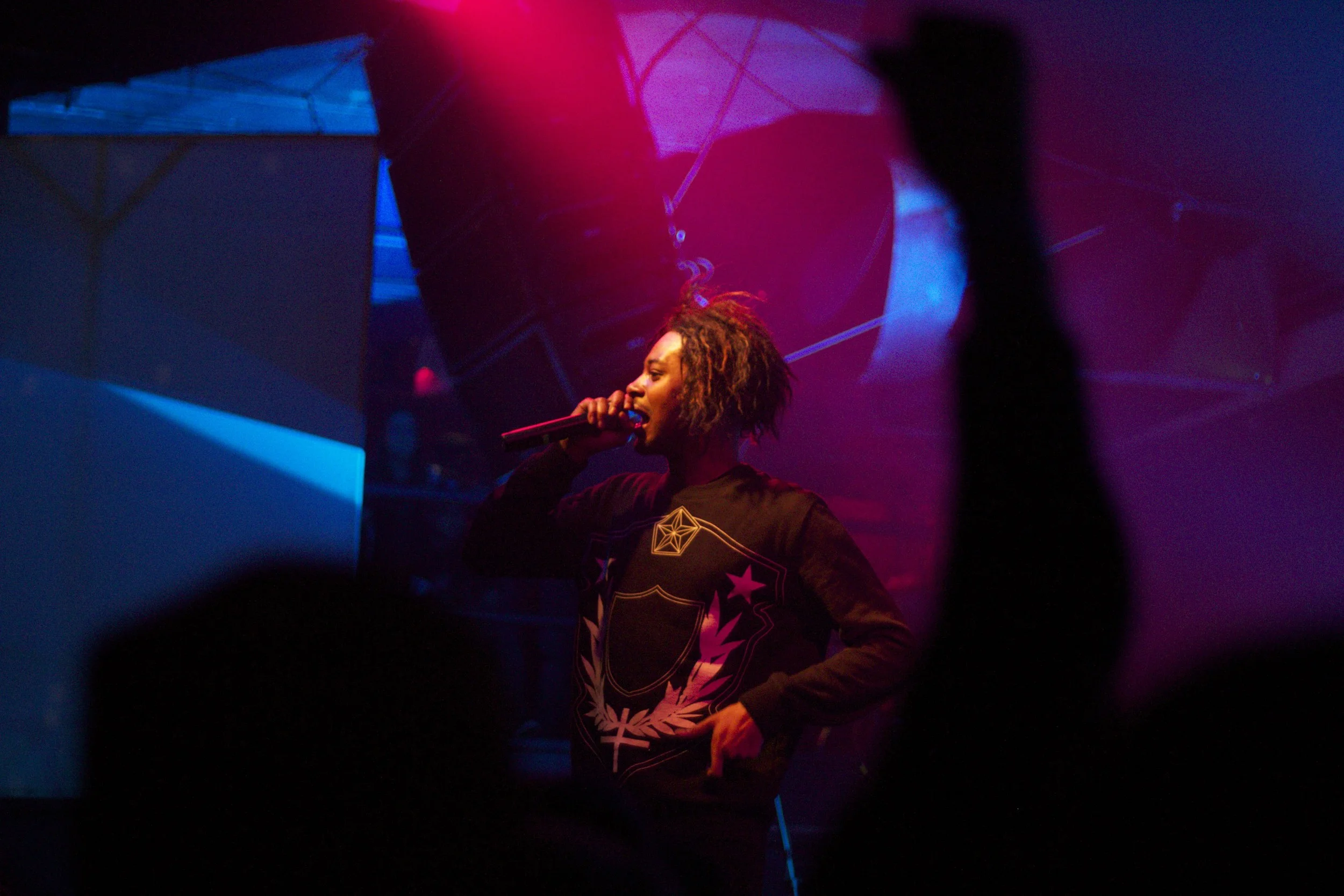Danny Brown rockin' the mic (Photo Credit: Maddie Casey)