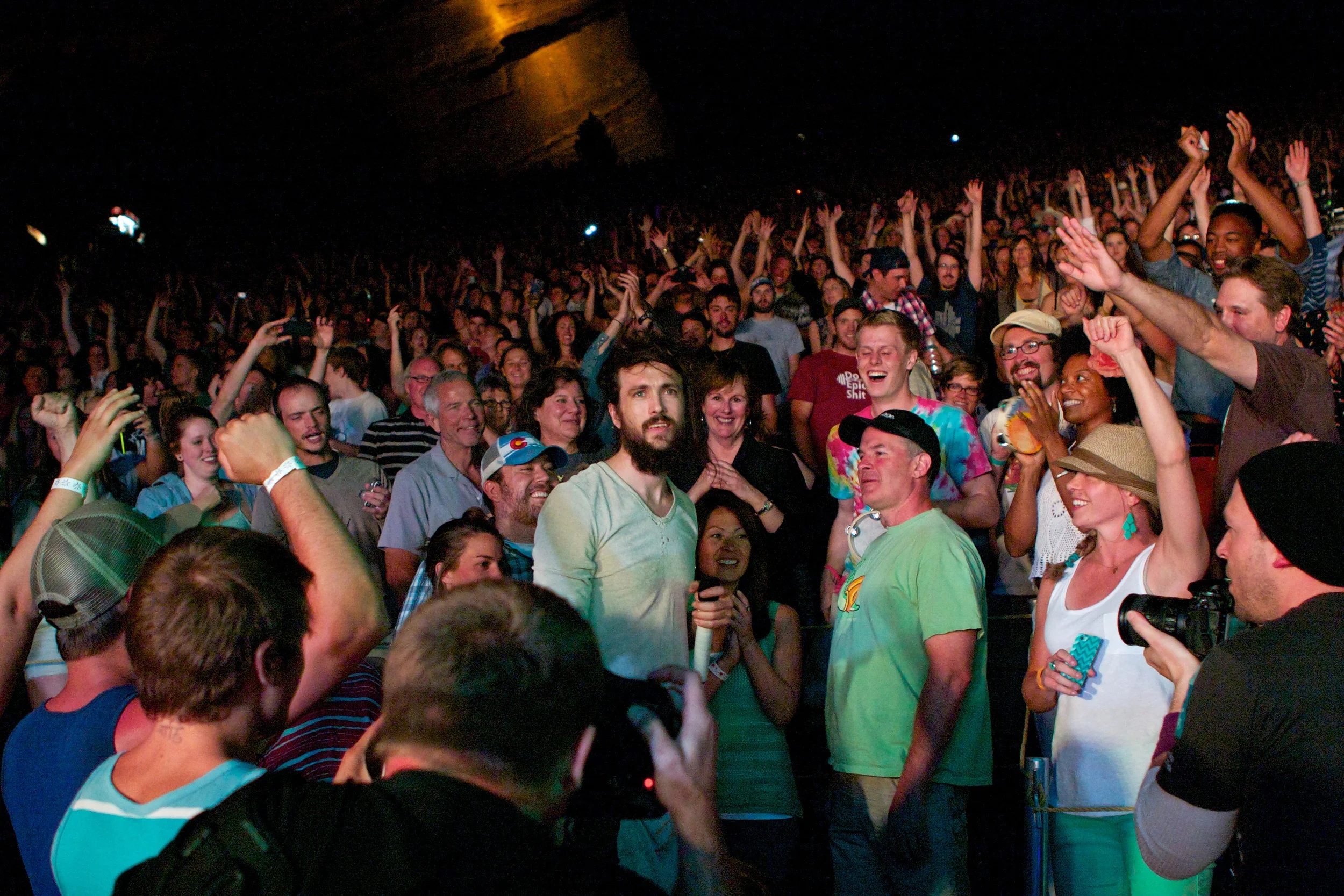 Mixing it with the crowd (Photo Credit: Matt Smith)