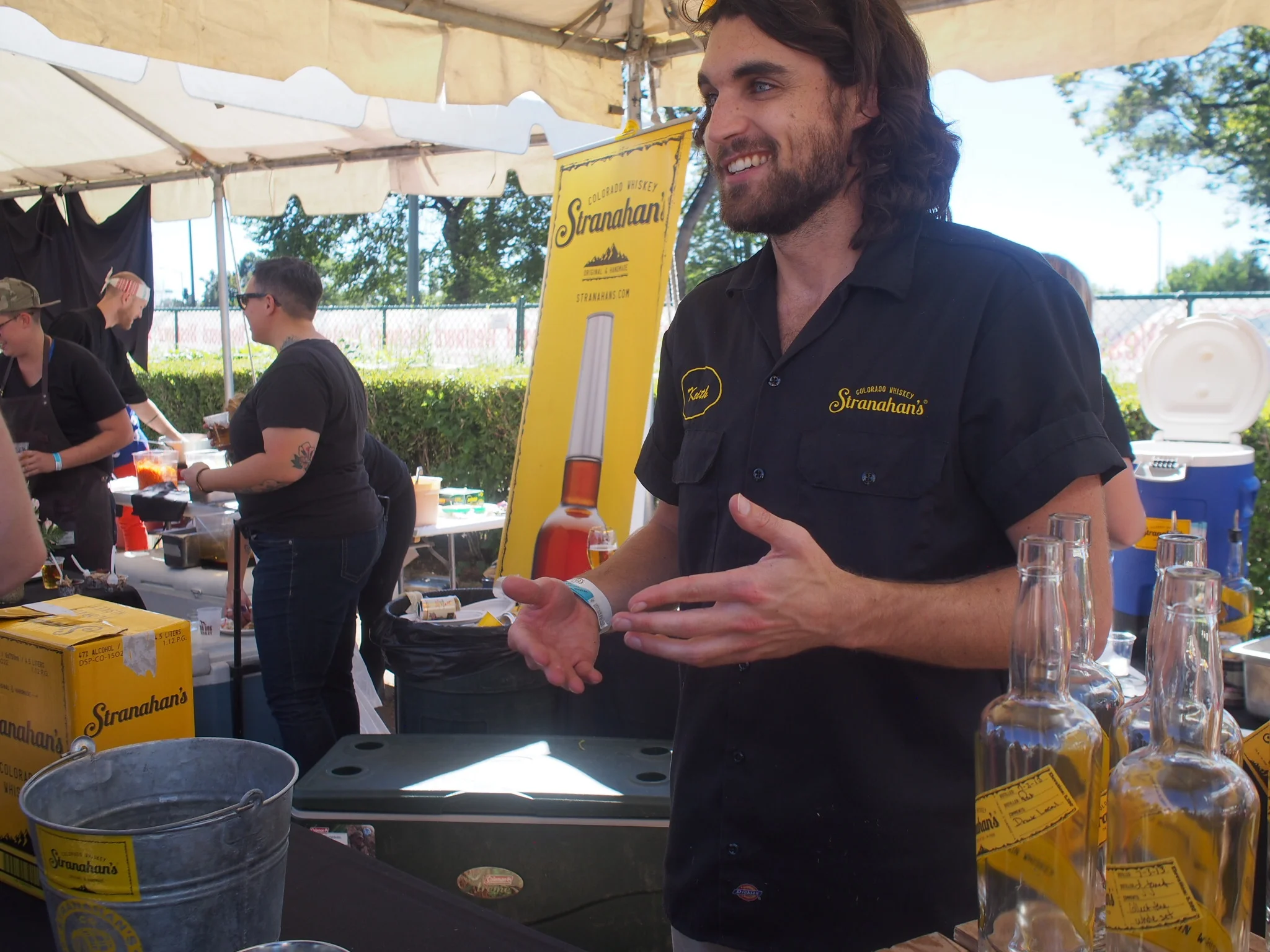 Stranahan's Whiskey charming the long lines. 