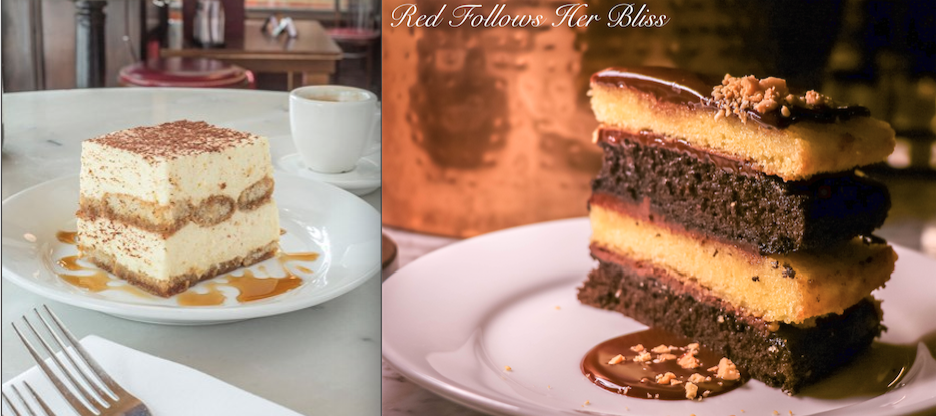 Tiramisu and Chocolate Almond Cake