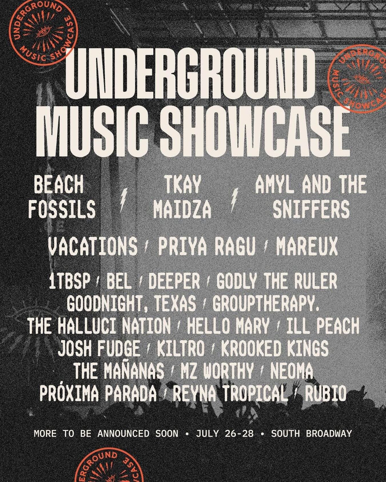 This year&rsquo;s Underground Music Showcase is happening from July 26 - 28th, 2024. Join us and 150+ national and discovery artists down on South Broadway for three jam-packed days of music. Tickets on sale now.

See link in bio!

@theums 
@youthonr