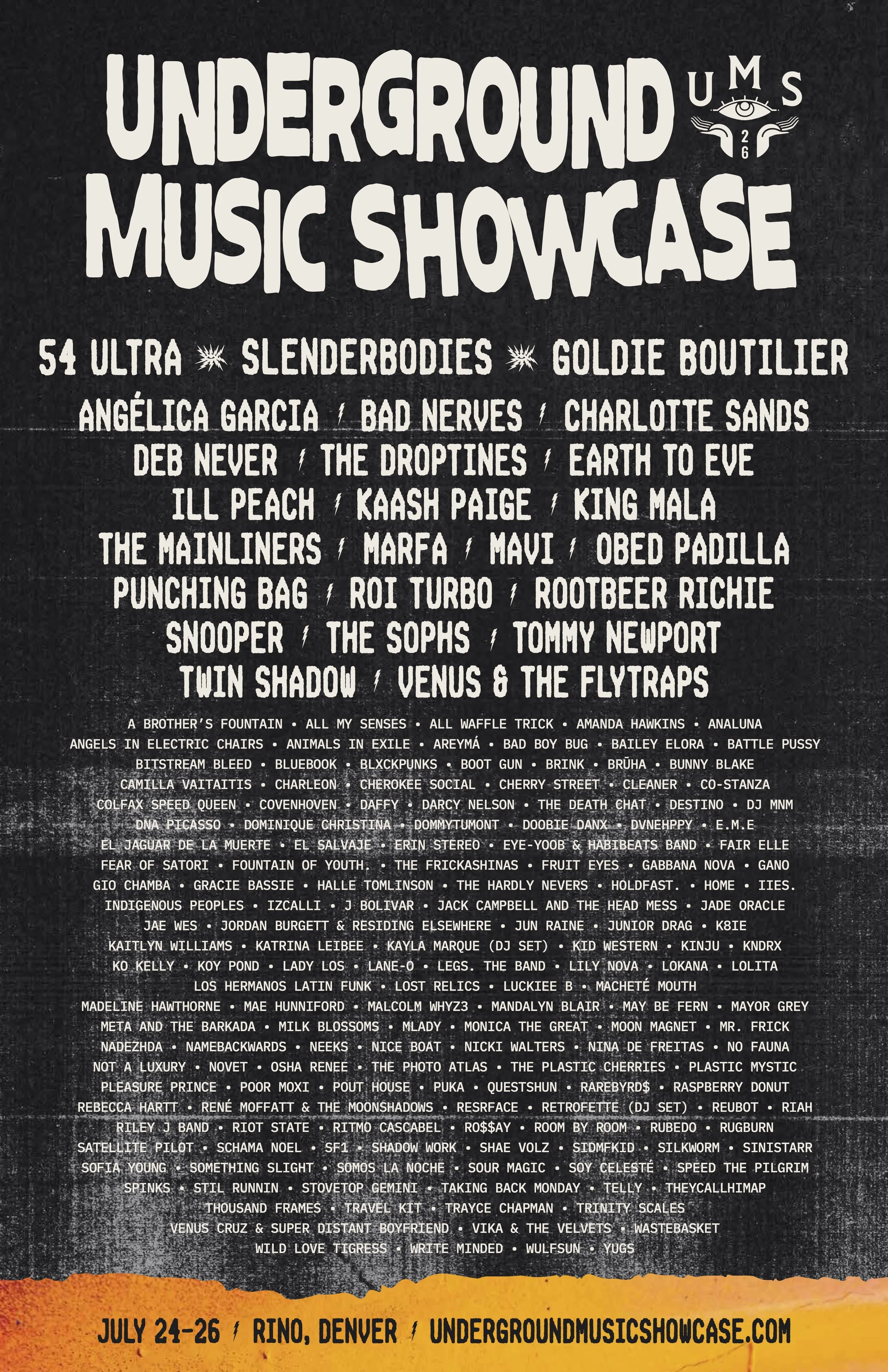 Underground Music Showcase Announces 2026 Lineup for First Festival in the RiNo Art District