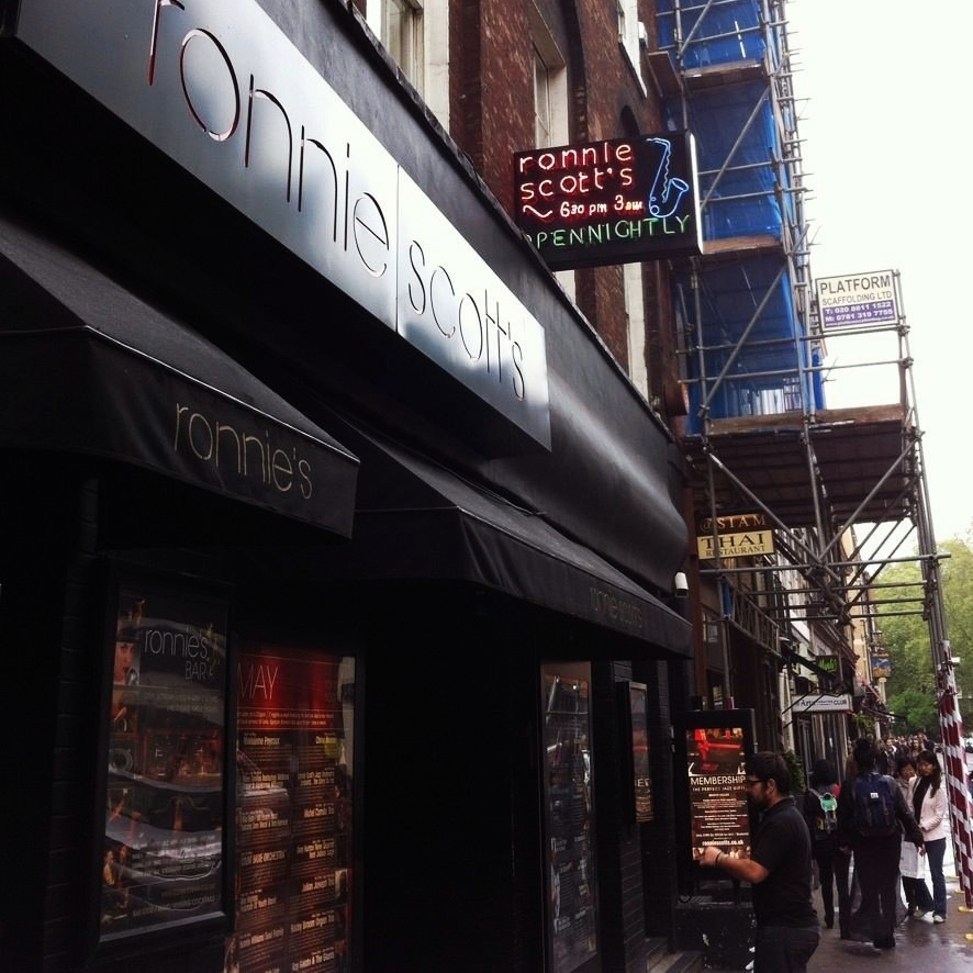 Ronnie Scott's is a jazz club in Soho - an institution. We were last there in 2009 for a memorable night where the Ronnie Scott's orchestra played the Miles Davis Kind of Blue album.