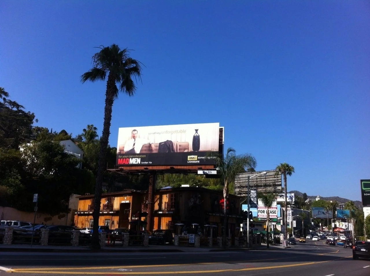 Don is looking across Sunset Boulevard to my hotel so at least I can't get lost!