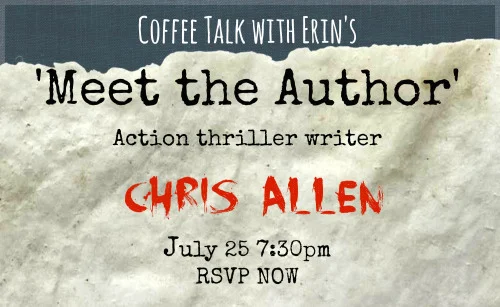 Meet the Author on 25 July at the Coffee Talk With Erin blog: Bookgirloz