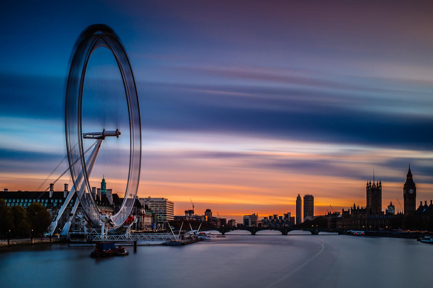 London Eye sunset long exposure - London