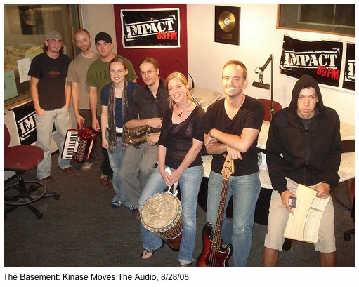 In studio at Impact radio