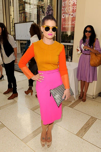 The Fashion Police Lovable Critic Kelly Osbourne attending the Chris Benz Show