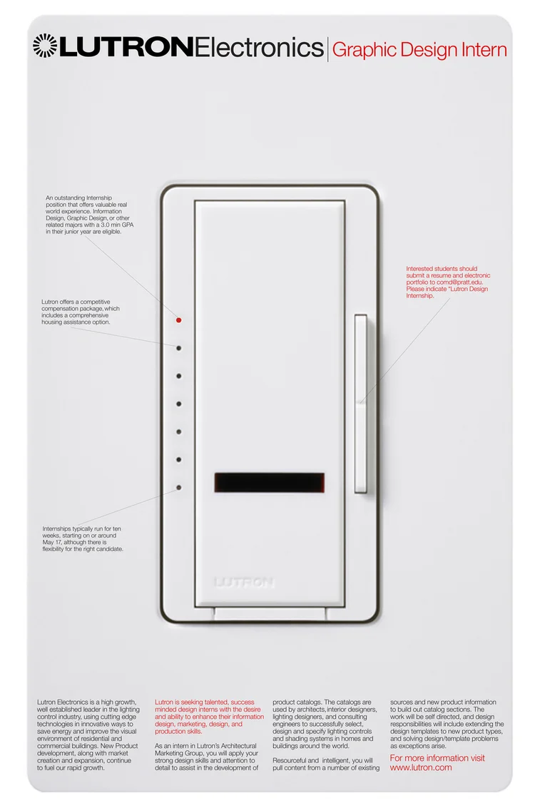 LUTRON INTERNSHIP POSTER