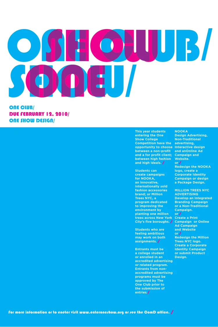 ONE CLUB SHOW POSTER