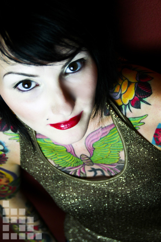 Kabuki Glam with High Gloss Lipstick