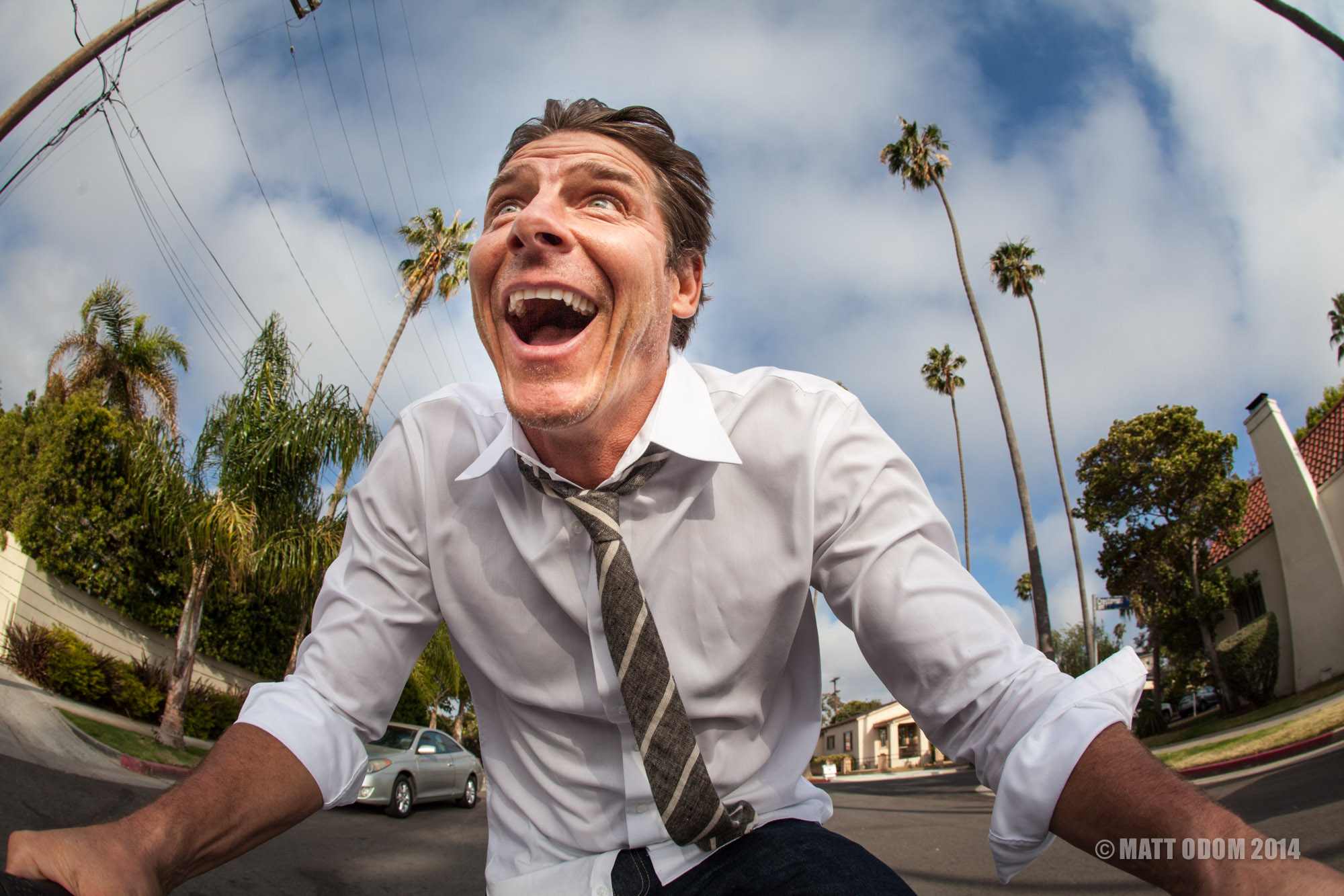 "Ty Pennington Rides Bike" by Matt Odom, 2014. 