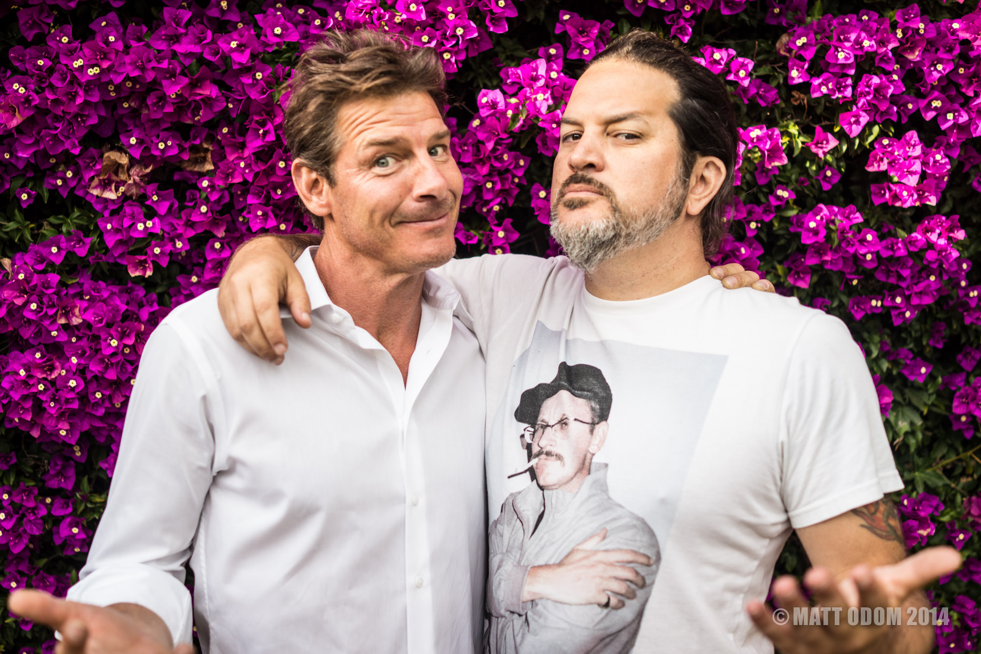 Ty Pennington and I posing in front of pretty flowers, because... well, why the hell not?