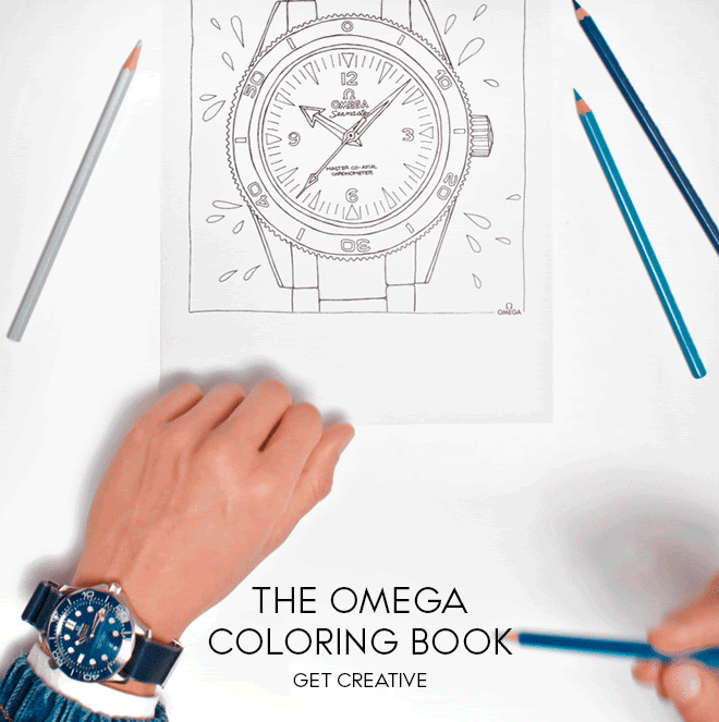 Watchgeeks:  Omega nos regala un libro para colorear para pasar el tiempo.