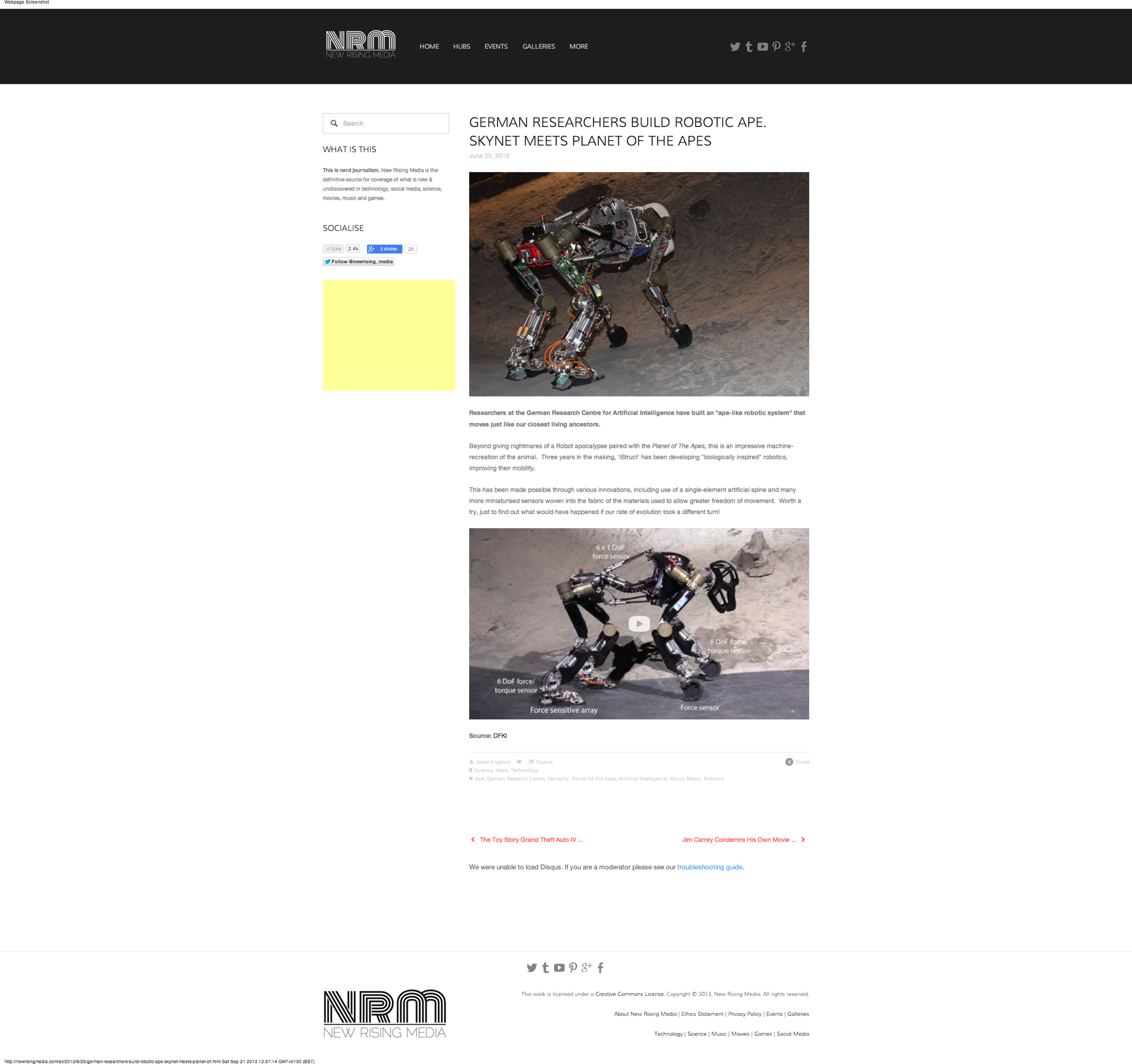 German Researchers Build Robotic Ape. Skynet Meets Planet Of The Apes.png