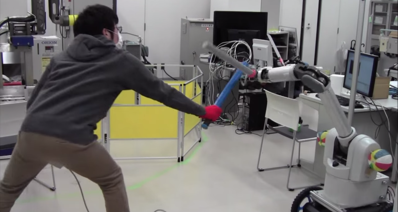 Japanese laboratory teaches robot to sword fight