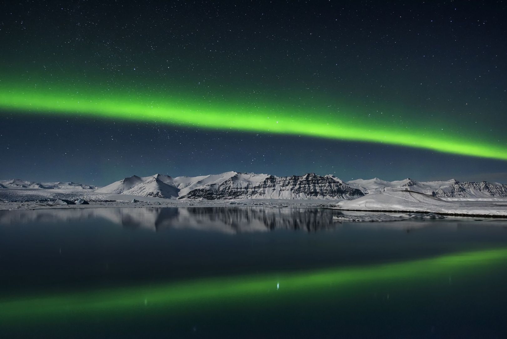 NORTHERN LIGHTS OVER JOKULSARLON