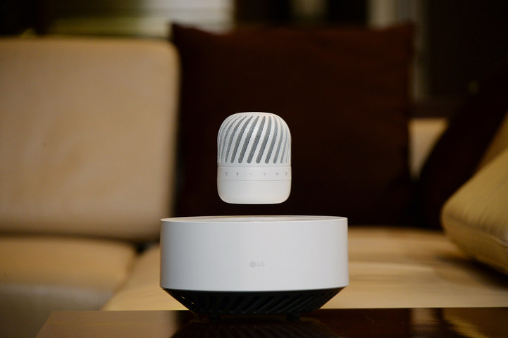LG's levitating Bluetooth speaker