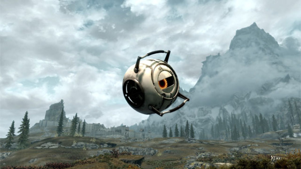 Skyrim Gets A Hint Of Portal With 'Fall of the Space Core' Mod