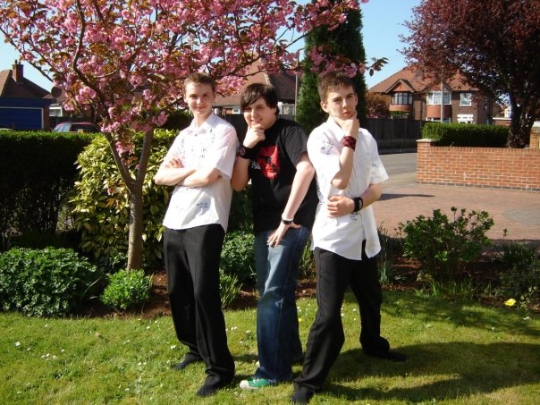That’s me on the right, too cool for school on my last day - 2006…