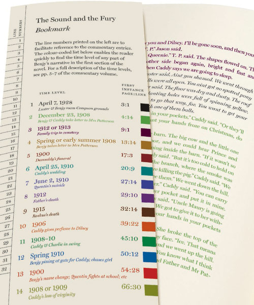 Bookmark has a key to the date for each color of print