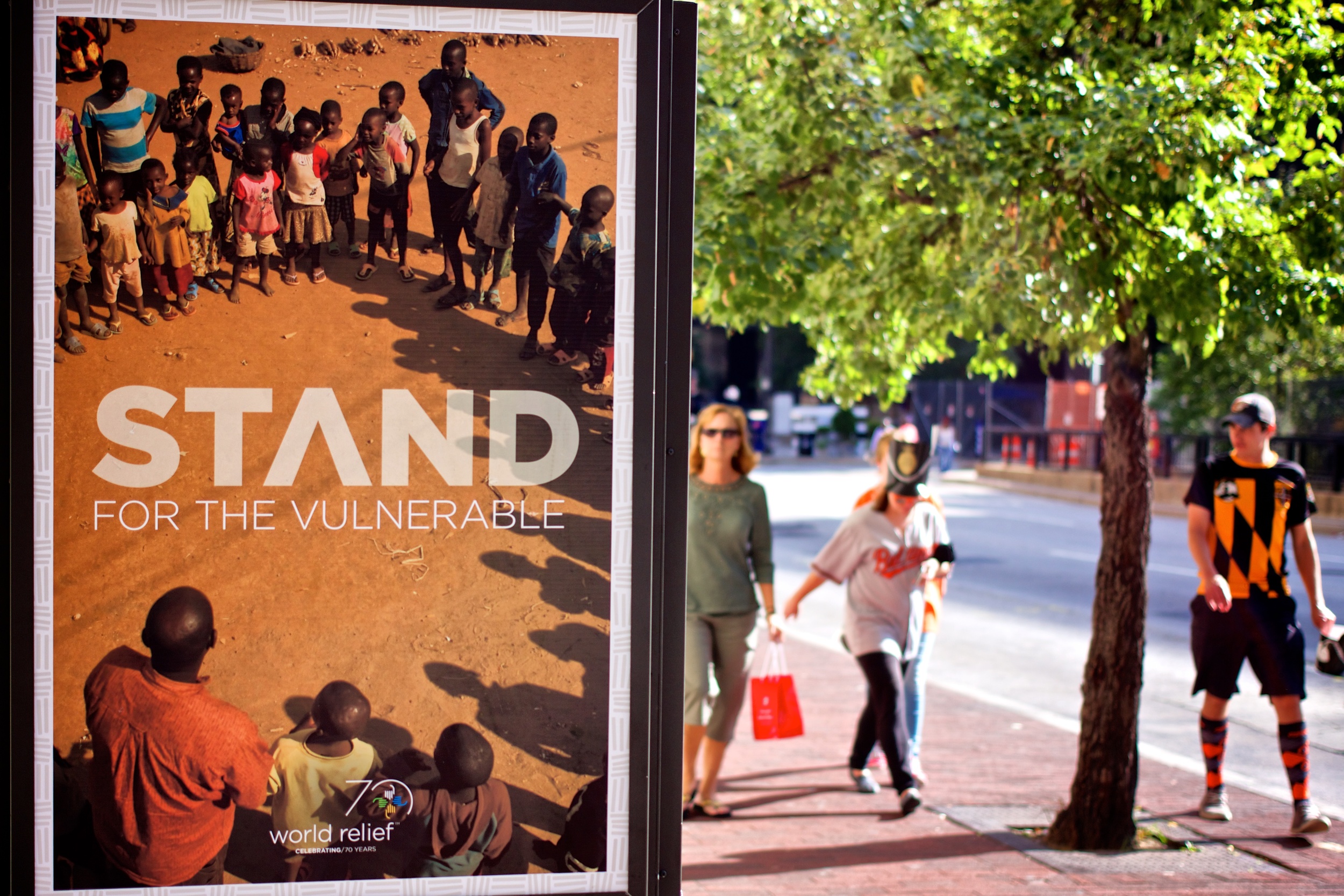 Outside the World Relief Offices in Downtown Baltimore