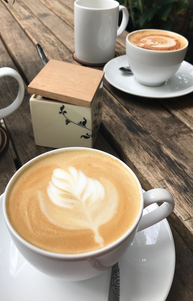 Lattes and latte art. Well done, PHD.