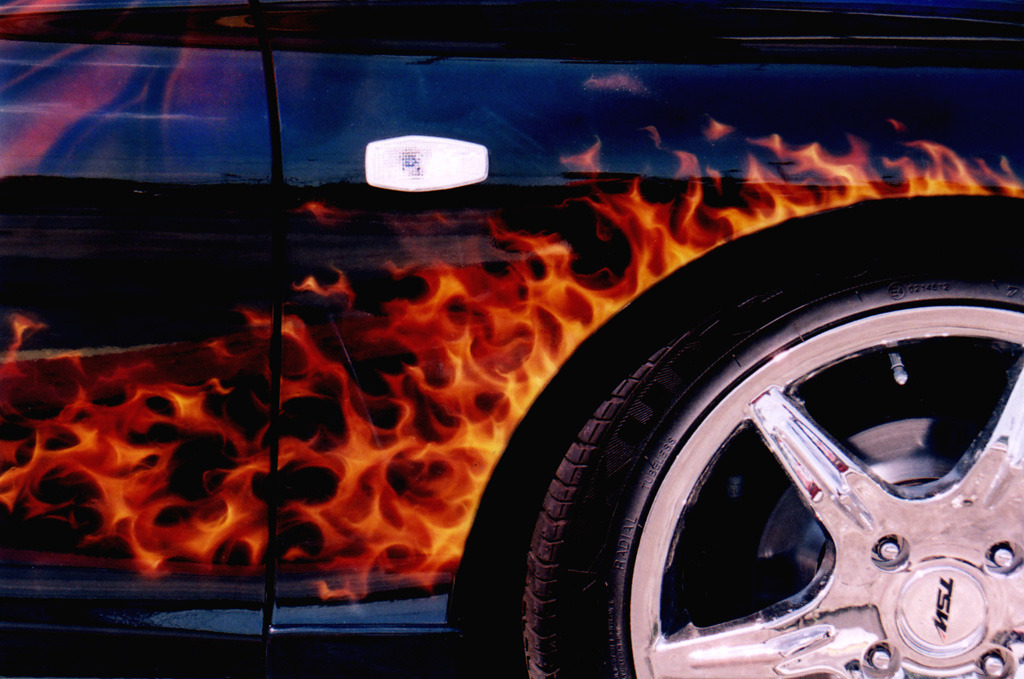 Dragon Car - Closeup of Flames
