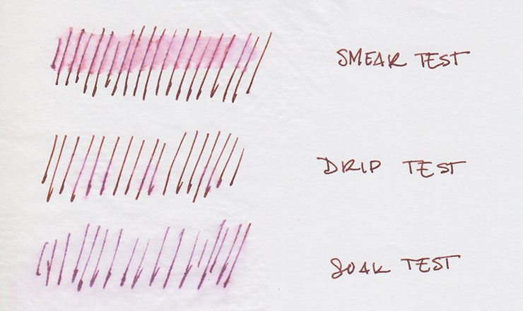 Iroshizuku Tsukushi water test. Click to enlarge.